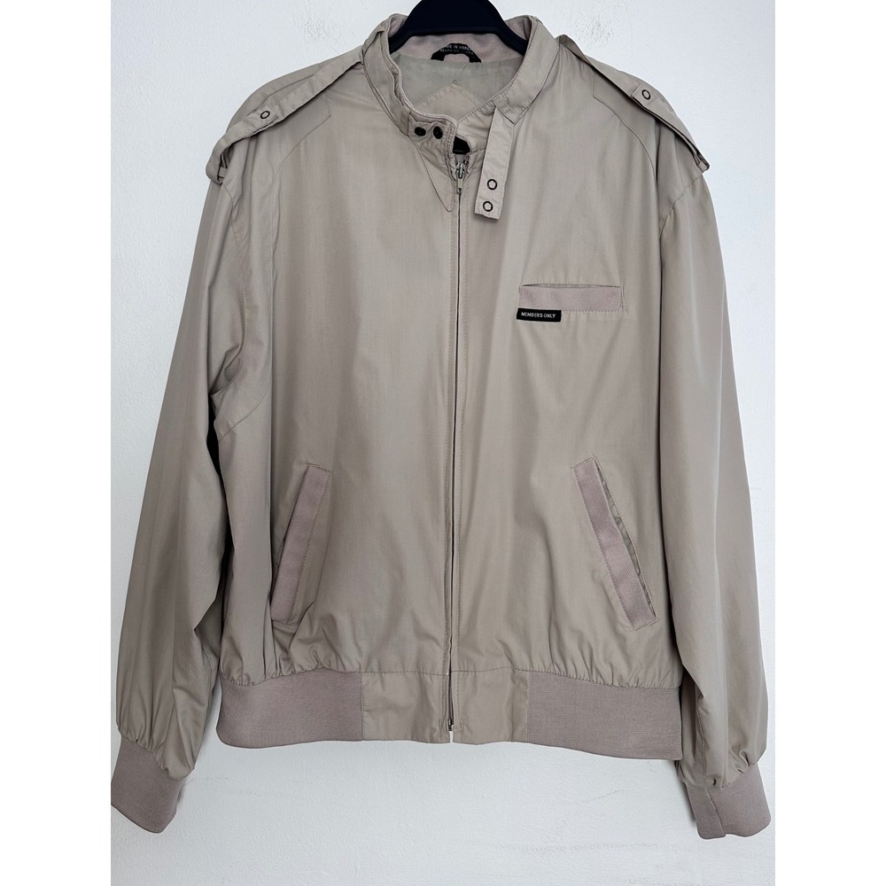 Members Only Iconic Racer Jacket Modern LG Windbreaker Bomber Epaulettes $108